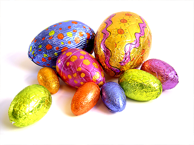 Colourful easter eggs