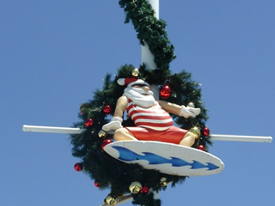 Surfing Santa