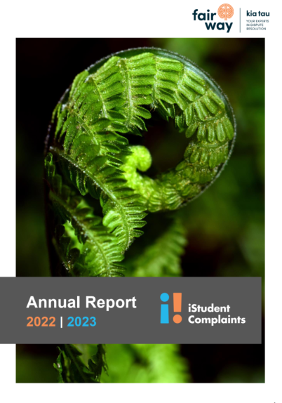 iStudent Complaints Annual Report 2023 - cover page